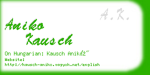 aniko kausch business card